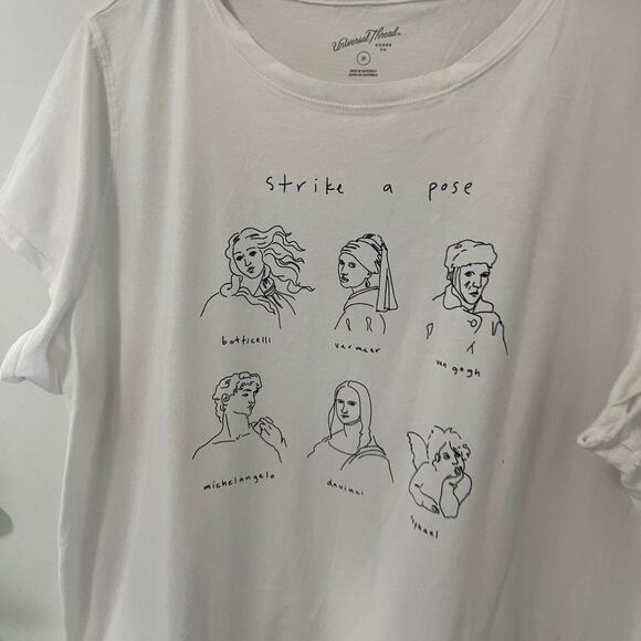 Universal Thread Famous Artists Strike a Pose Short Sleeve Tee Size 3X - Picture 2 of 5